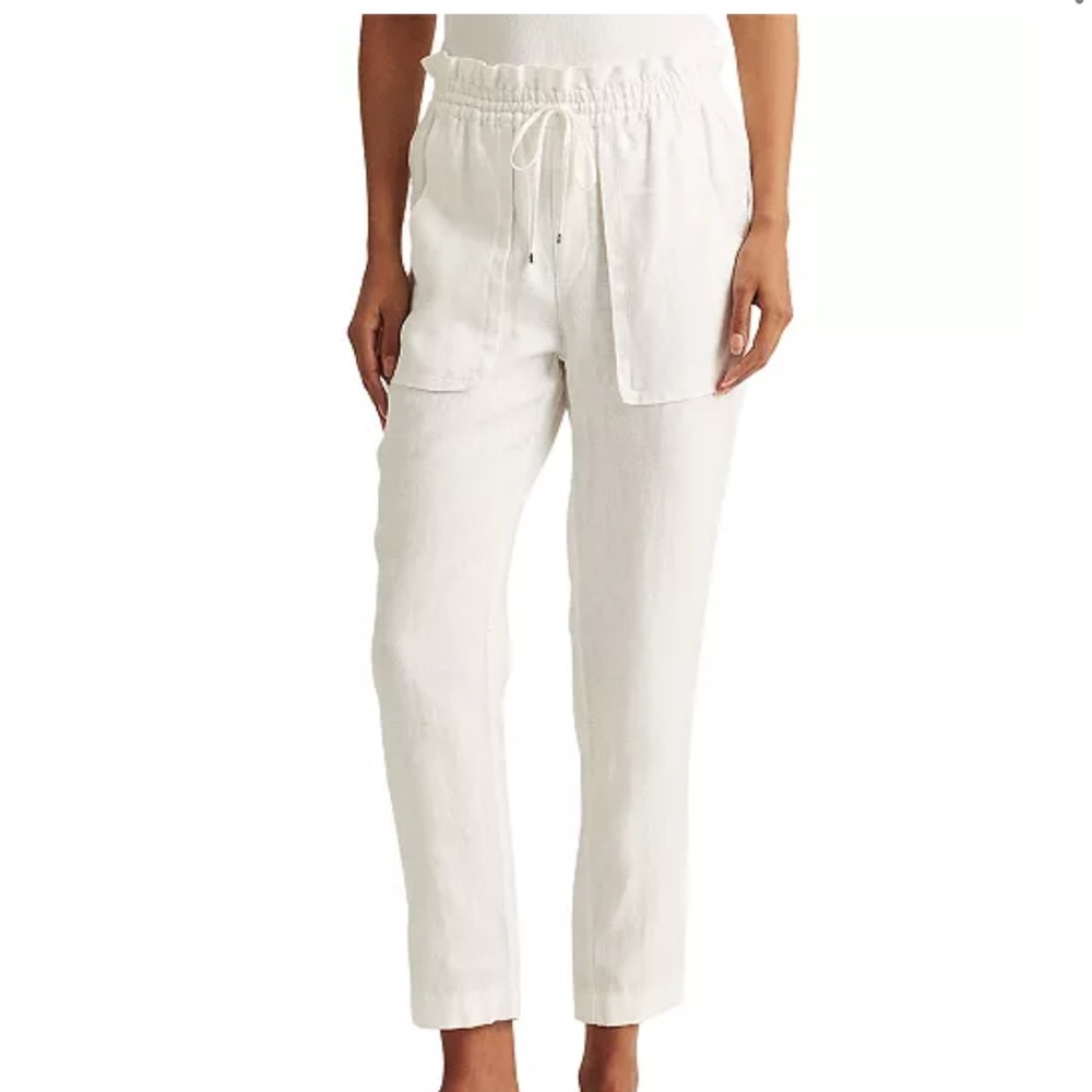 Lauren Ralph Lauren White Cropped Ankle Pants